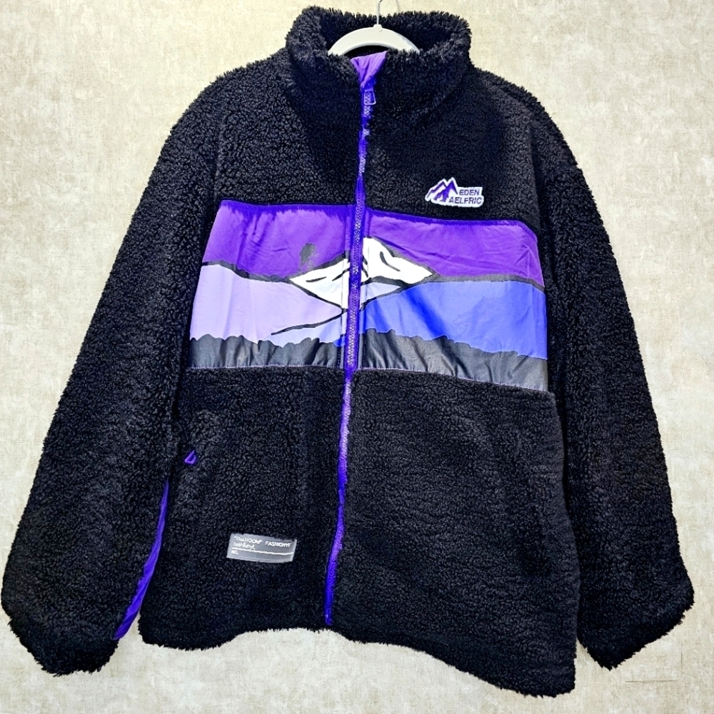 Aelfric Eden Mountains Patchwork Sherpa Coat NWOT